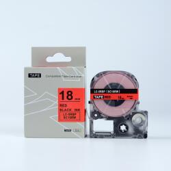 Compatibil Epson LTS18RW, 18mm x 5m, text rosu / fundal alb, banda compatibila (LTS18RW)