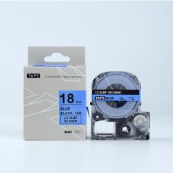 Compatibil Epson LTS18BW, 18mm x 5m, text albastru / fundal alb, banda compatibila (LTS18BW)