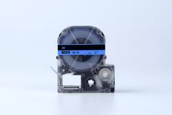 Compatibil Epson SE24BW, 24mm x 8m, text negru / fundal albastru, securitate, banda compatibila (SE24BW)