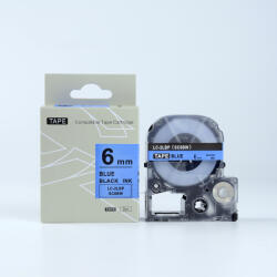 Compatibil Epson LTS6BW, 6mm x 5m, text albastru / fundal alb, banda compatibila (LTS6BW)