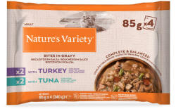 Nature's Variety Nature’s Variety Nature's Bites în sos 44 x 85 g - Curcan și ton