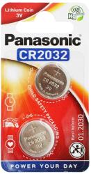 Panasonic gombelem (CR2032, 3V, lítium) 2db/csomag (CR2032-2B-PAN / CR-2032EL/2B)