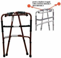 Jianlian Homecare Products Cadru de mers din aluminiu, pliabil, ruginiu