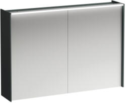 Laufen LANI Tükrös szekrény, 100 cm, 2 ajtóval, vízszintes LED világítással, 2 üveg polccal, 1 dugaljjal, Traffic Szürke H4037921122661 (H4037921122661)