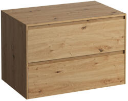Laufen LANI Fiókos elem, 80 cm, 2 fiókkal, kivágás nélkül, Vad Tölgy H4043101122671 (H4043101122671)