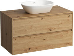 Laufen LANI Fiókos elem, 100 cm, 2 fiókkal, kivágással középen, Vad Tölgy H4043211122671 (H4043211122671)