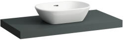 Laufen LANI Mosdótartó lap, 100 cm, kivágással középen, 65 mm vastag, 2 tartókonzollal, Traffic Szürke H4046611122661 (H4046611122661)