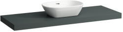 Laufen LANI Mosdótartó lap, 140 cm, kivágással középen, 65 mm vastag, 3 tartókonzollal, Traffic Szürke H4046811122661 (H4046811122661)