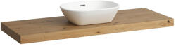 Laufen LANI Mosdótartó lap, 140 cm, kivágással középen, 65 mm vastag, 3 tartókonzollal, Vad Tölgy H4046811122671 (H4046811122671)