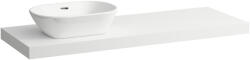 Laufen LANI Mosdótartó lap, 140 cm, kivágással bal oldalon, 65 mm vastag, 3 tartókonzollal, Matt Fehér H4046821122601 (H4046821122601)