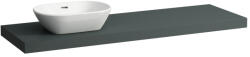 Laufen LANI Mosdótartó lap, 160 cm, kivágással bal oldalon, 65 mm vastag, 3 tartókonzollal, Traffic Szürke H4046921122661 (H4046921122661)