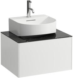 Laufen SONAR Fiók elem, 1 fiók, 816341 kézmosóhoz, kivágással középen, Matt Fehér/Nero Marquina H4054310341431 (H4054310341431)