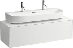 Laufen SONAR Fiók elem, 1 fiók, 816347 csiszolt alsó felületű mosdóhoz, kivágással középen, Matt Fehér H4054610341701 (H4054610341701)