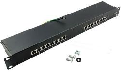 LogiLink Cat. 6 Patch Panel 16-Port 19" STP, black, EconLinie (NP0057)
