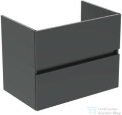 Ideal Standard EUROVIT+ 70x44 cm-es 2 fiókos szekrény mosdó nélkül, Mid glossy grey R0261TI (R0261TI)