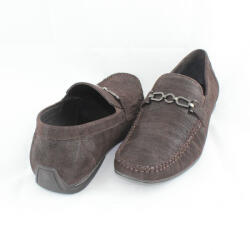 Saccio Mocasini barbati, Saccio, S100-1G-Maro, elegant, piele naturala, cu talpa joasa, maro (Marime: 43)