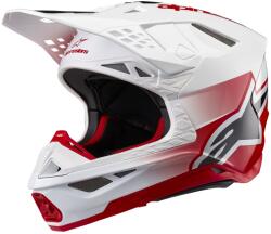 Alpinestars Casca motocross Alpinestars Supertech S-M10 Unite alb-rosu (AIM140-2207)