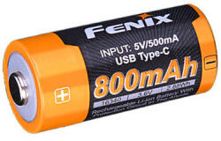 Fenix újratölthető akkumulátor RCR123A 800 mAh USB-C Li-ion