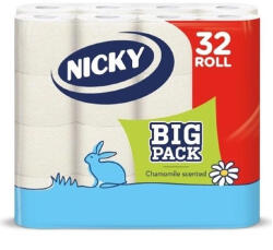 Nicky Big Bag wc papír 3 rétegű 32 tekercs kamilla