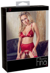 Abierta Fina - csillogó láncos fehérnemű szett (piros) (22135833041)