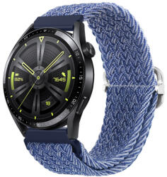 BSTRAP Braid Nylon szíj Garmin Vivoactive 5, blue white