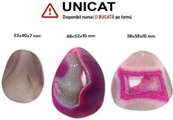  Pandantiv Agata Dungata Druzy Colorat Picatura cu Gaura - 52-68 x 40-58 x 9-10 mm