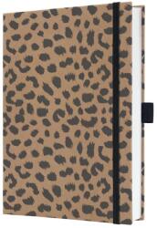 Sigel Jolie notesz, vonalas, 15x20 cm, 192 old. , gumipánttal, párduc mintás