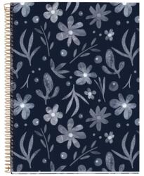 Miquelrius spirálfüzet, A4, 120 lap, vonalas, színregiszteres, keményfedeles, Dark Garden