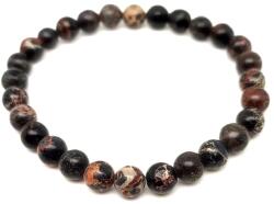 R. M. ékszer Regalit szinezett fekete golyó karkötő 6mm (058361)