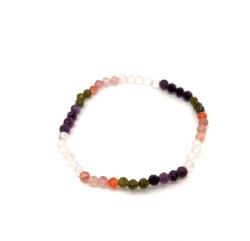 R. M. ékszer Mix zöld kék átlátszó fazettált golyó kari 4mm (059560)