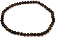R. M. ékszer Obszidián ezüst fazettált golyó karkötő 4mm (058304)