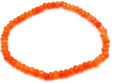 R. M. ékszer Achát fazettált színezett narancs korong karkötő 4x3mm (059598)