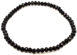 R. M. ékszer Achát fazettált szinezett fekete korong kari 4x3mm (059611)