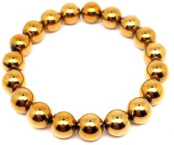 R. M. ékszer Achát electroplated sötétarany golyó kari 10-11mm (059417)