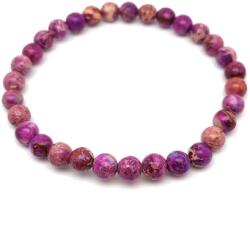 R. M. ékszer Regalit szinezett lila golyó karkötő 6mm (058376)