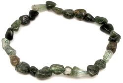 R. M. ékszer Rutilkvarc zöld pebble karkötő AB 6-10mm (058565)