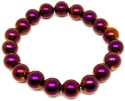 R. M. ékszer Achát electroplated lila golyó kari 10-11mm (059420)