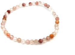 R. M. ékszer Rutilkvarc fazettált golyó barnás karkötő 4-5mm (059175)