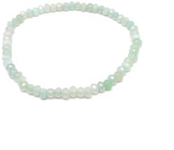 R. M. ékszer Achát fazettált szín átl zöld korong kari 4x3mm (059713)