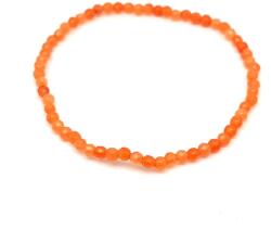 R. M. ékszer Achát fazettált szinezett narancs golyó kari 3-4mm (058069)