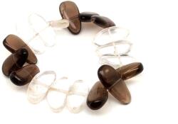 R. M. ékszer Hegyikristály füstkvarc ovál kari 19-21x9-10mm (059135)