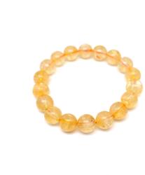R. M. ékszer Kvarc szinezett sárga golyó karkötő 10-11mm (058101)