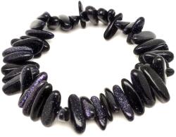 R. M. ékszer Goldstone kék long chips karkötő 14-20x4-7mm (058948)