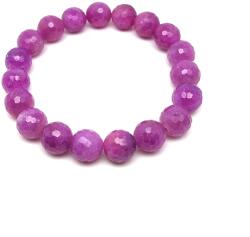 R. M. ékszer Rubin fazettált golyó karkötő 9-10mm (059691)