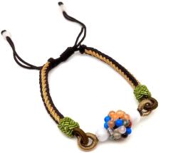 R. M. ékszer Atom vegyes ásvány karkötő állítható szövettel (058118)