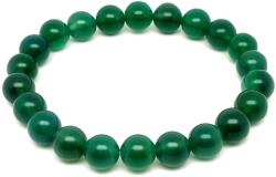 R. M. ékszer Achát golyó szin sötétzöld karkötő 8mm (058607)