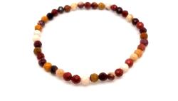 R. M. ékszer Jáspis mookait fazettált golyó karkötő 4-5mm (058292)