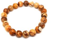 R. M. ékszer Jáspis kép golyó karkötő 8mm (058464)