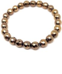 R. M. ékszer Achát hatsz faz aura acélszür. golyó karkötő 7-8mm (059229)