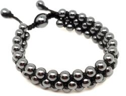 R. M. ékszer Hematit 3 soros golyó karkötő 6mm (059081)
